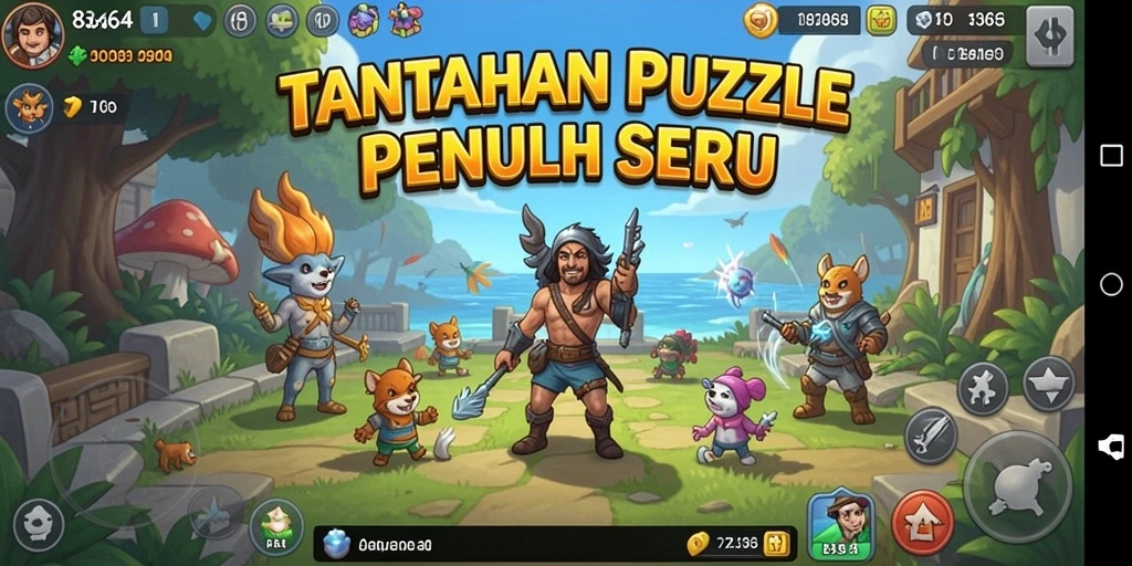 Tangkapan layar gameplay seru di 8364 yang menampilkan tantangan Puzzle.