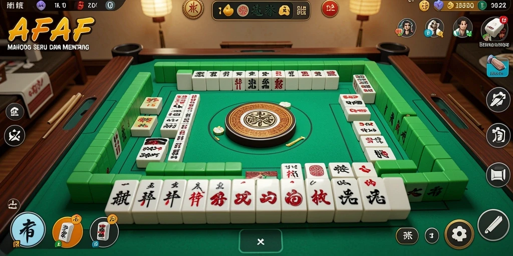 Screenshot AFAF menampilkan gameplay Mahjong yang menarik dan seru.