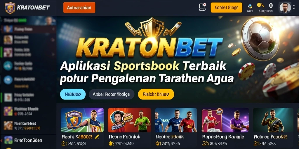 Tampilan gameplay KRATONBET dengan berbagai pilihan taruhan olahraga.
