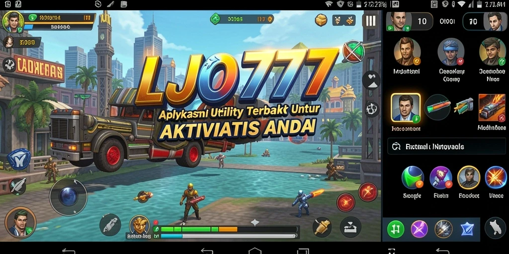 Tampilan antarmuka utama LJO777 dengan fungsi Utility yang mudah diakses.