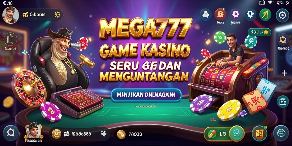 Screenshot MEGA777 menampilkan gameplay Kasino yang menarik dan interaktif.