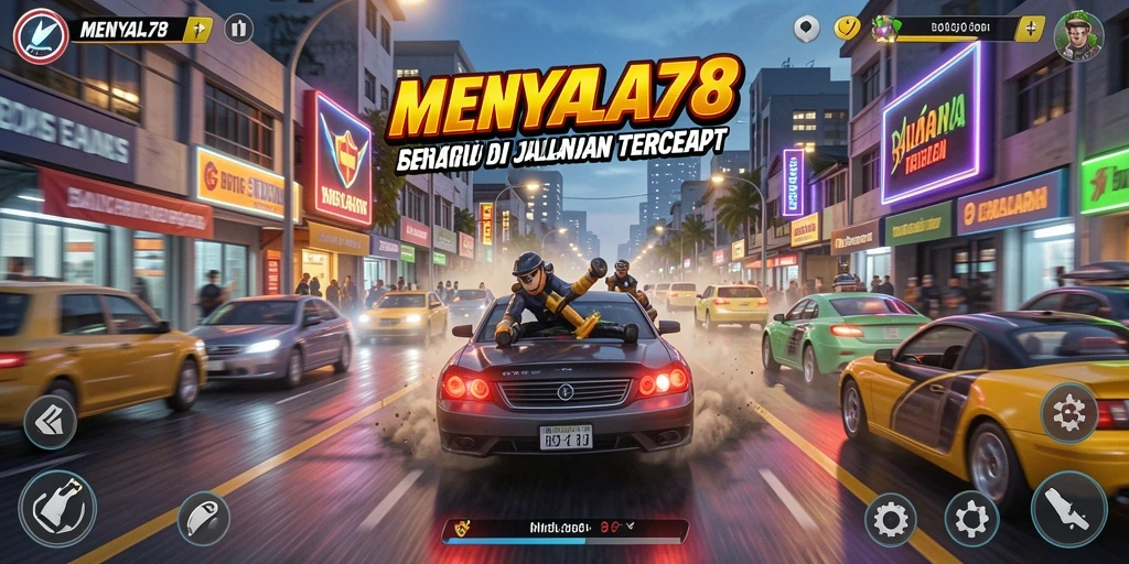 Tampilan gameplay <strong>MENYALA78</strong> yang menarik saat balapan.