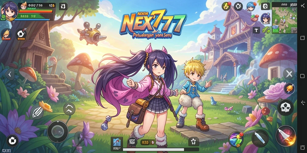 Tampilan menarik dari gameplay NEX777 yang menampilkan karakter Anime.