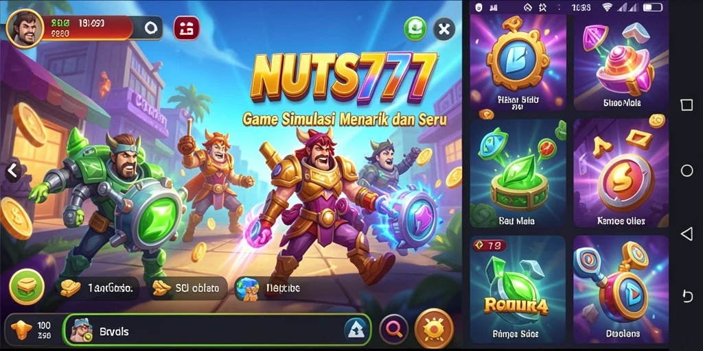 Tampilan gameplay yang menarik di NUTS777 dengan grafis menawan.