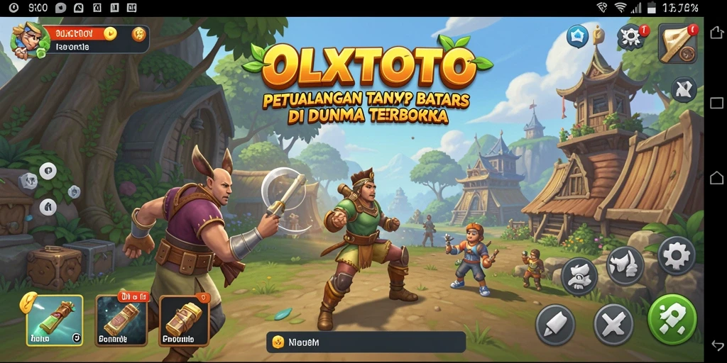 Screenshot gameplay OLXTOTO yang menunjukkan eksplorasi dunia terbuka.