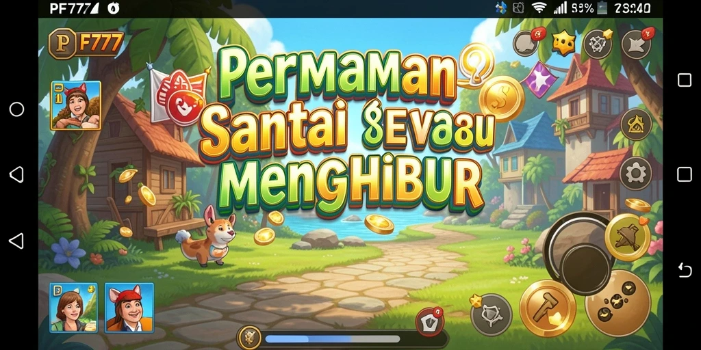 Tampilan menarik gameplay PF777 dengan karakter lucu dan berwarna.