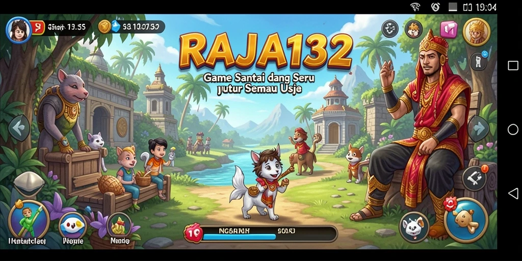 Tampilan gameplay seru dan penuh warna dari RAJA132.