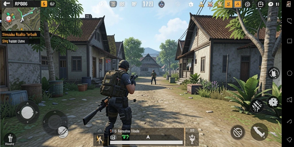 Screenshot RP886 menunjukkan gameplay simulasi yang menarik.