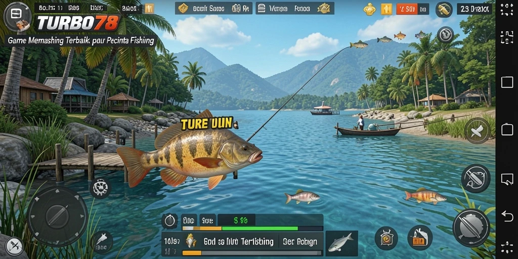 Tampilan menarik dari gameplay memancing di TURBO78.